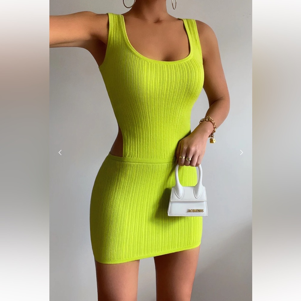 MICAH MINI DRESS - LIME